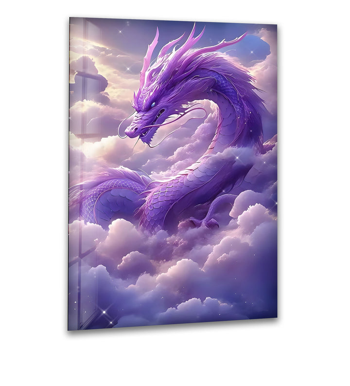 Purple Dragon: A majestic dragon soaring through clouds, perfect for creating a dreamy atmosphere.
