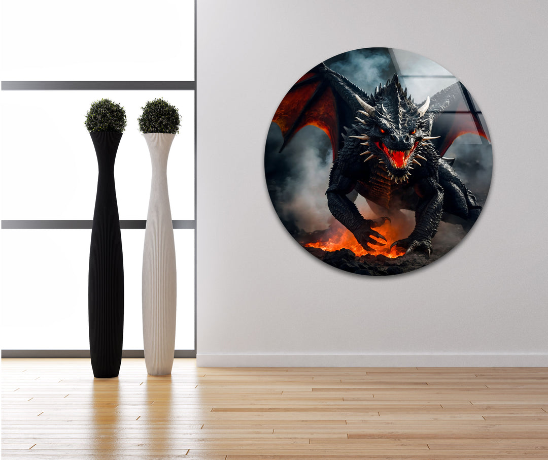 Majestic Dragon: A fiery dragon design to ignite passion and strength in your space.
