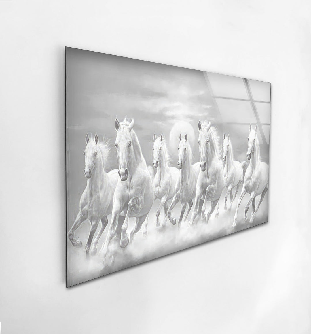 White Horses Running Glass Wall Art art glass wall art, glass wall art pictures