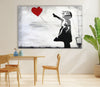 Banksy Girl with Balloon Glass Wall Art  - Artdesigna Glass Printing Wall Arts - Banksy original art for sale