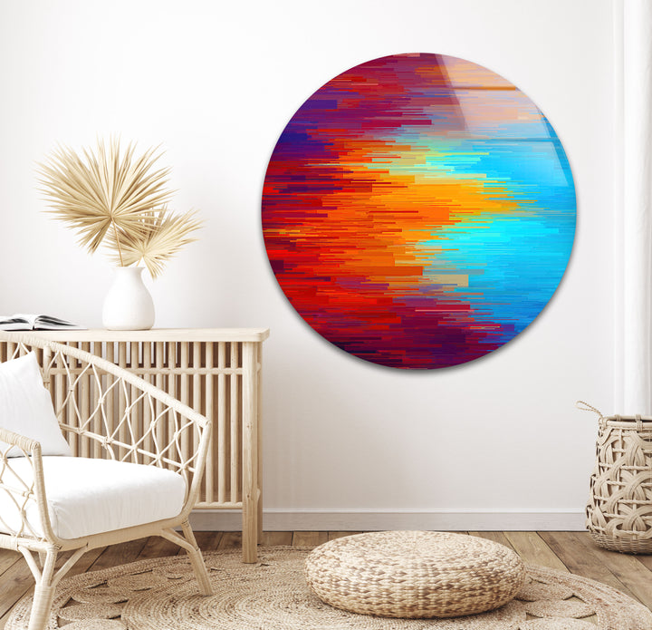 Abstract Colored Glass Wall Art photo print on glass, prints on glass wall art