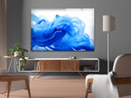 Abstract Blue Fractal Glass Wall Art glass pictures for Wall, glass prints wall art