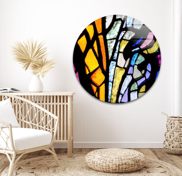 Bright Colorful Stained Glass Wall Art glass wall decor, glass wall art decor