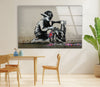 Banksy Uk Flag Glass Wall Art