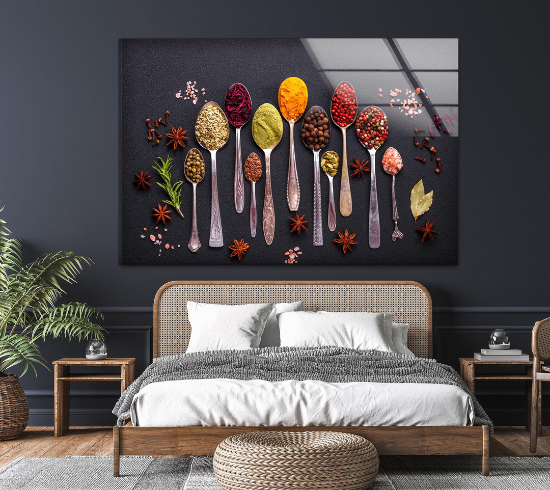 Tasty Spices Glass Wall Art, glass image printing, glass prints from photos