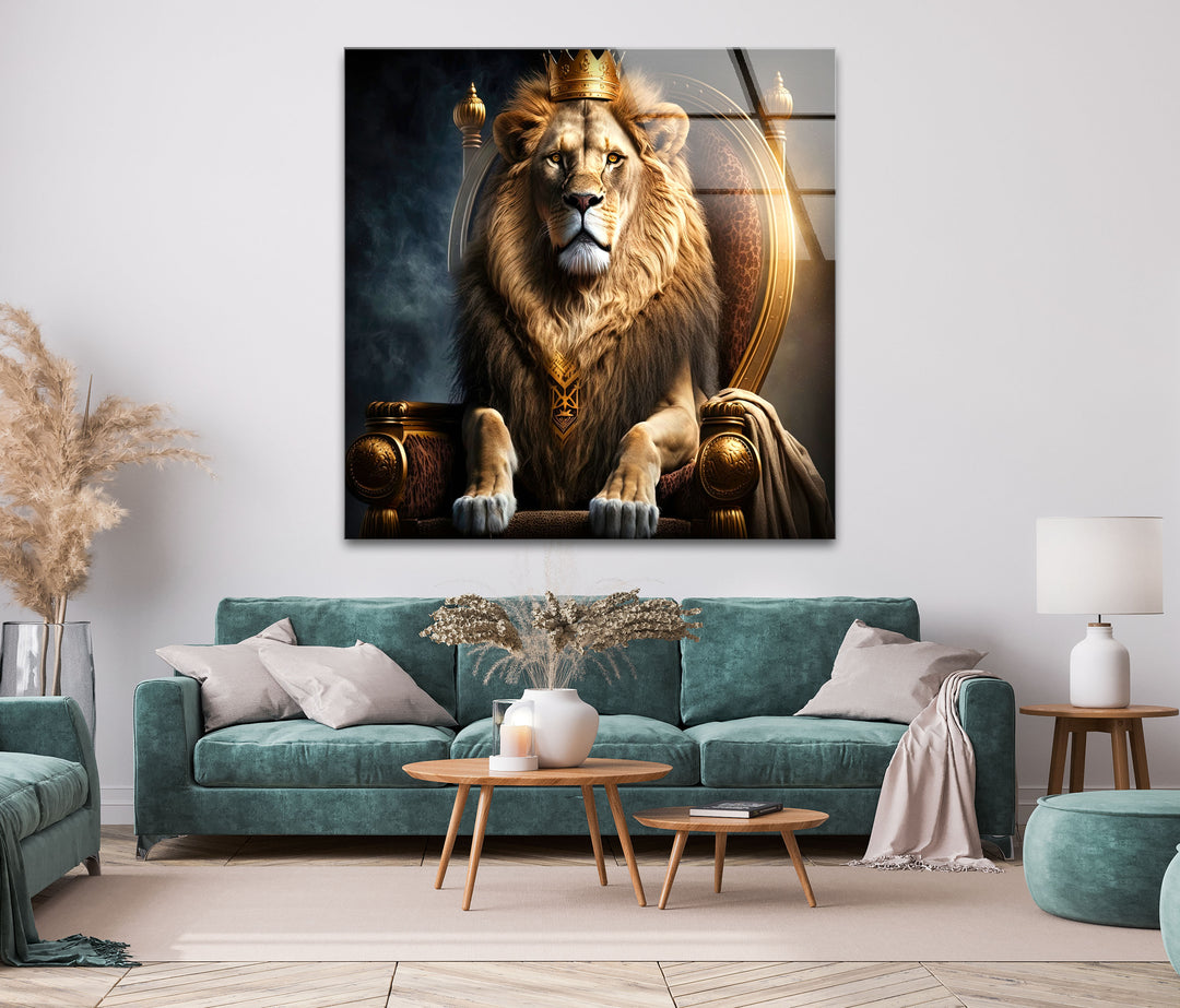 Lion King Glass Wall Art custom glass pictures, glass art prints