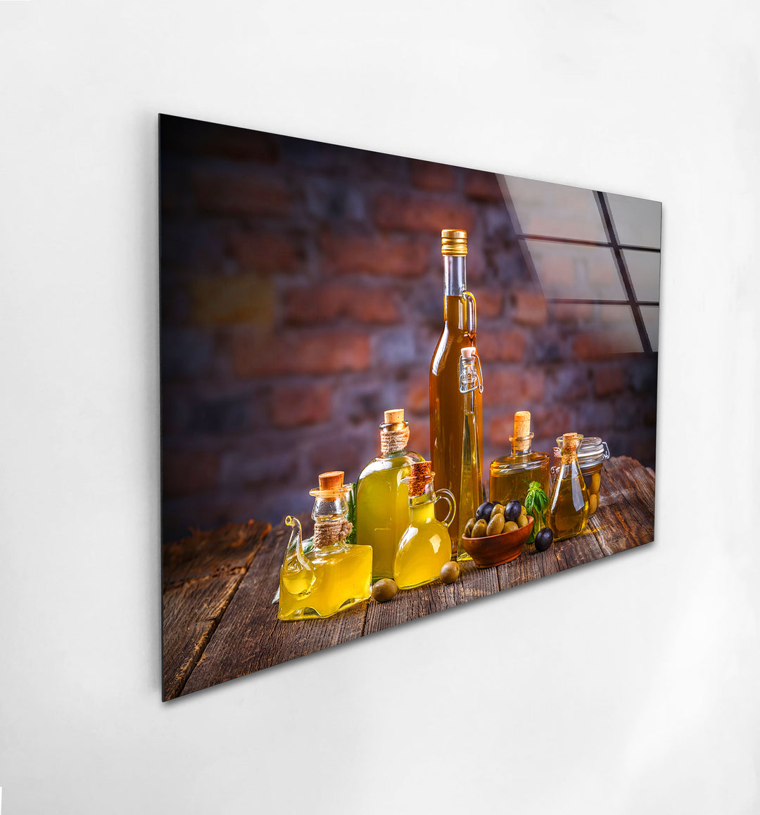 Oil Skewers Glass Wall Art, glass pictures for Wall, glass prints wall art