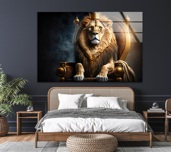 Lion King Glass Wall Art large glass photo prints, glass wall photos