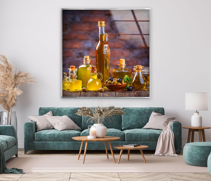 Oil Skewers Glass Wall Art, large glass photo prints, glass wall photos