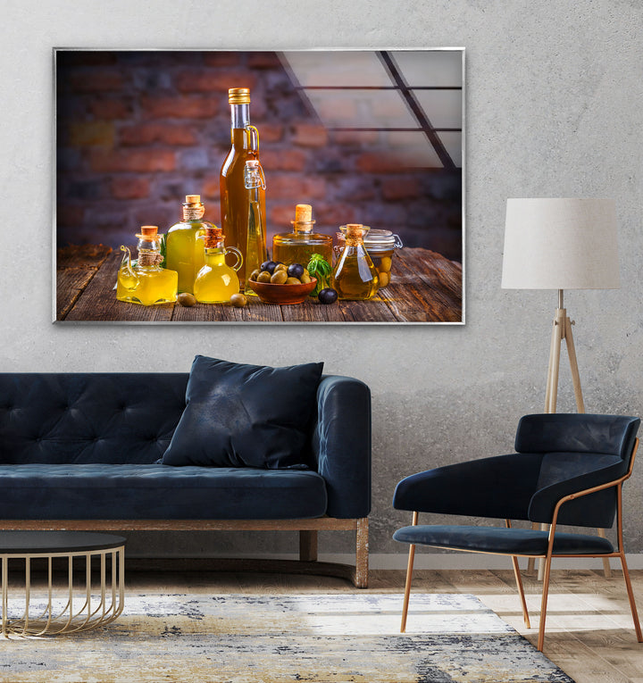 Oil Skewers Glass Wall Art, custom glass photo prints, large glass prints