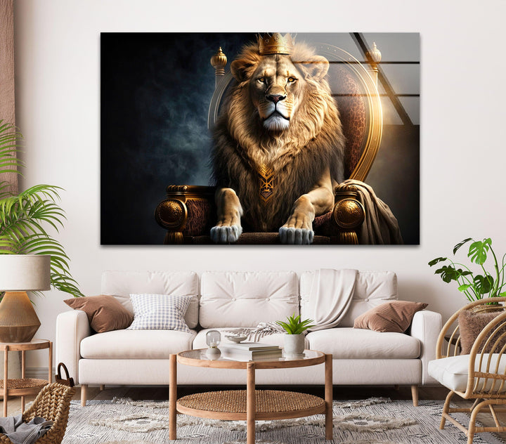 Lion King Glass Wall Art glass image printing, glass prints from photos