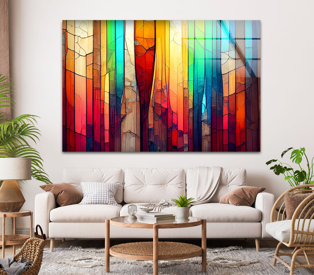 Stained Rainbow Glass Wall Art glass image printing, glass prints from photos