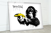 a picture of a monkey with a banana on it