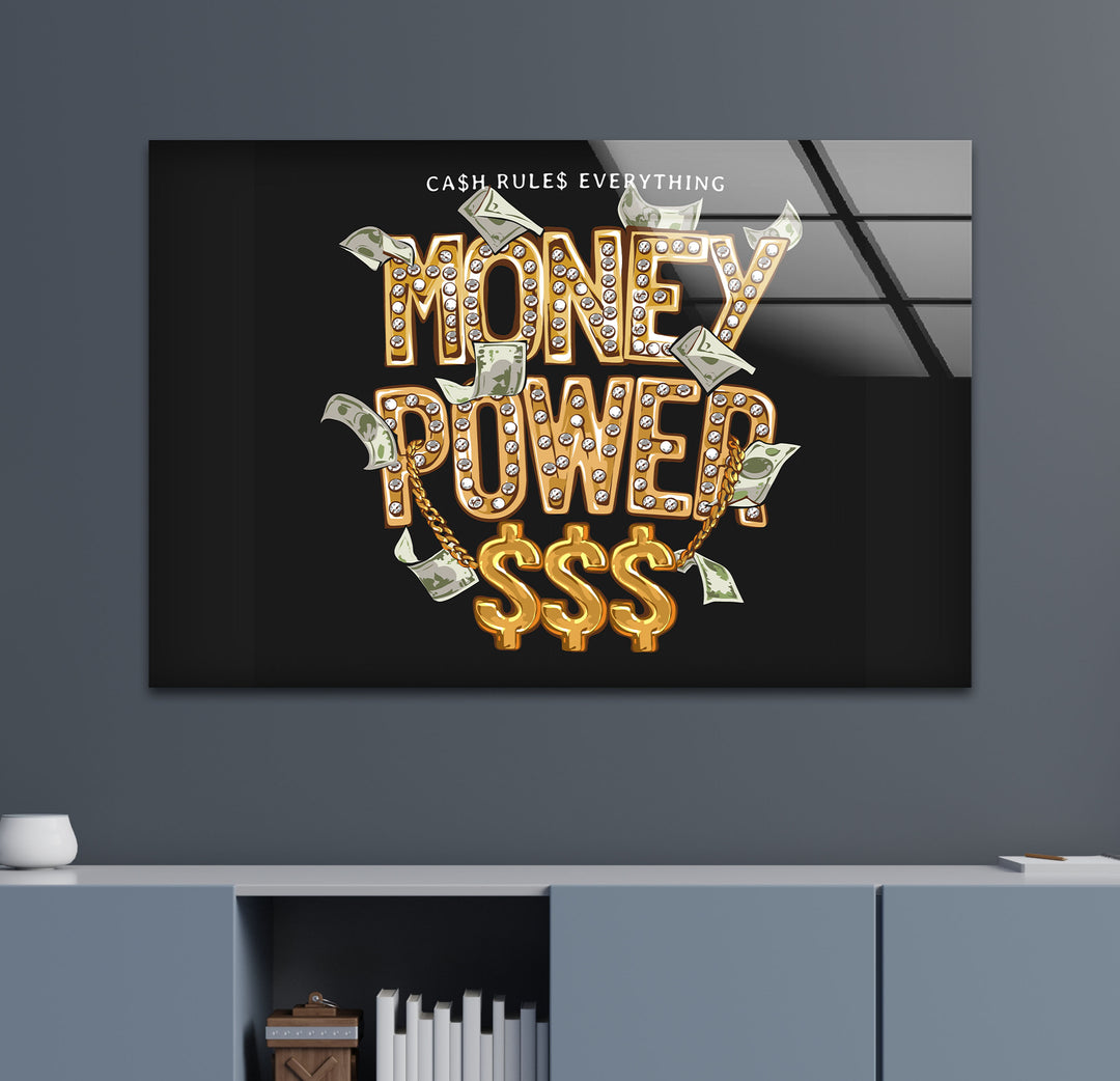 Money Power Cool Glass Photos & Wall Art Decor