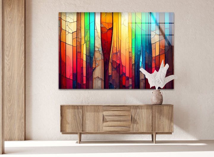 Stained Rainbow Glass Wall Art custom glass pictures, glass art prints