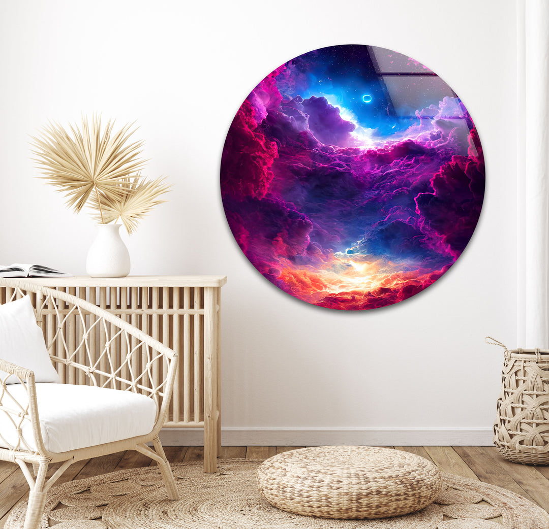 Surreal And Colorful Nebula Glass Wall Art glass photo prints, glass picture prints