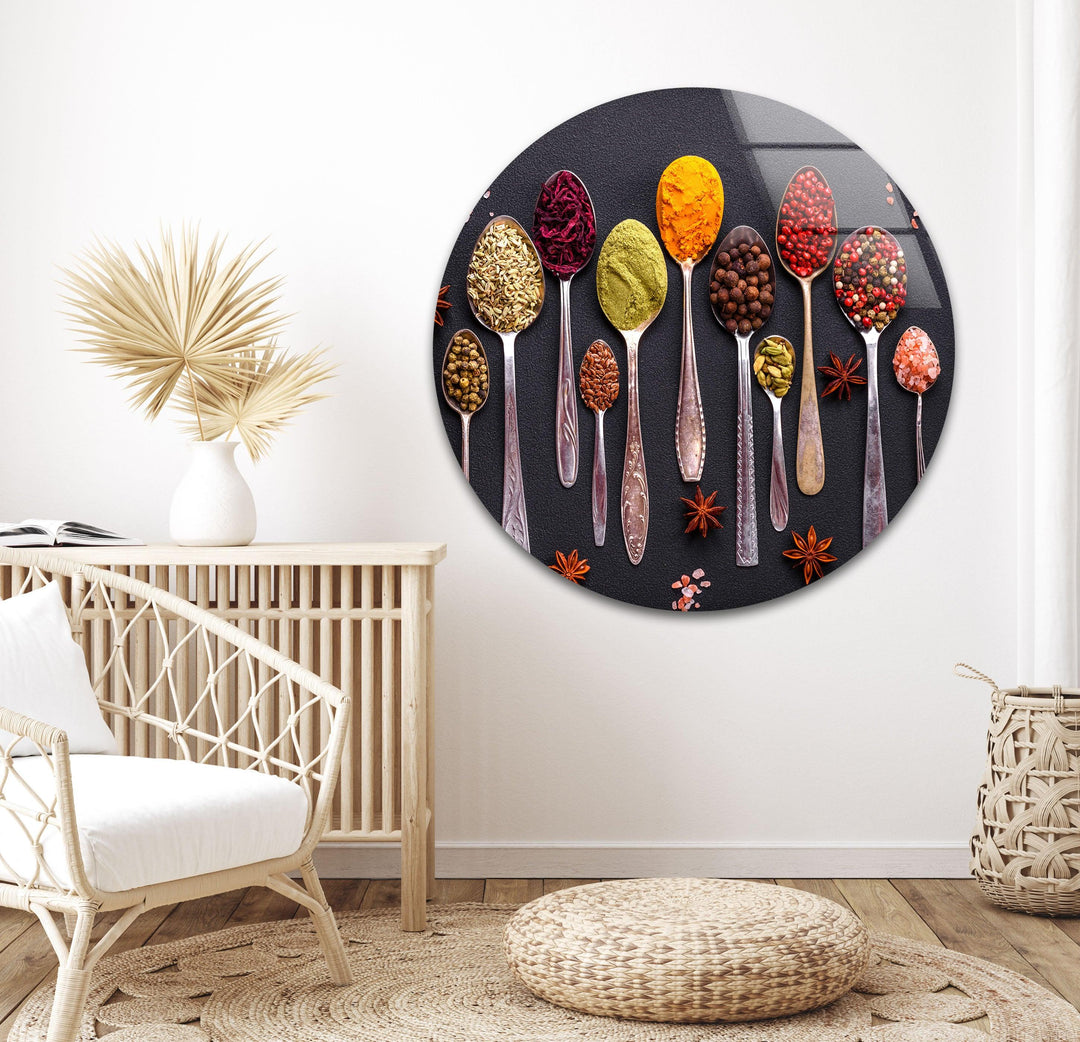 Tasty Spices Glass Wall Art, art glass wall art, glass wall art pictures