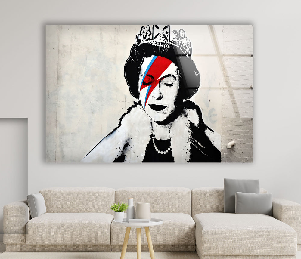 Banksy Queen Elizabeth Glass Wall Art - Find the best Banksy paintings for sale and add a touch of modern street art to your decor. Our Banksy art for sale includes a variety of prints, paintings, and original pieces. Purchase Banksy art and enhance your living space with iconic imagery.