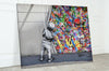 Banksy Street Art Graffiti Glass Wall Art. Banksy paintings for sale.