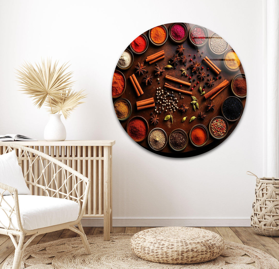 Red Spices Glass Wall Art, glass photo prints, glass picture prints