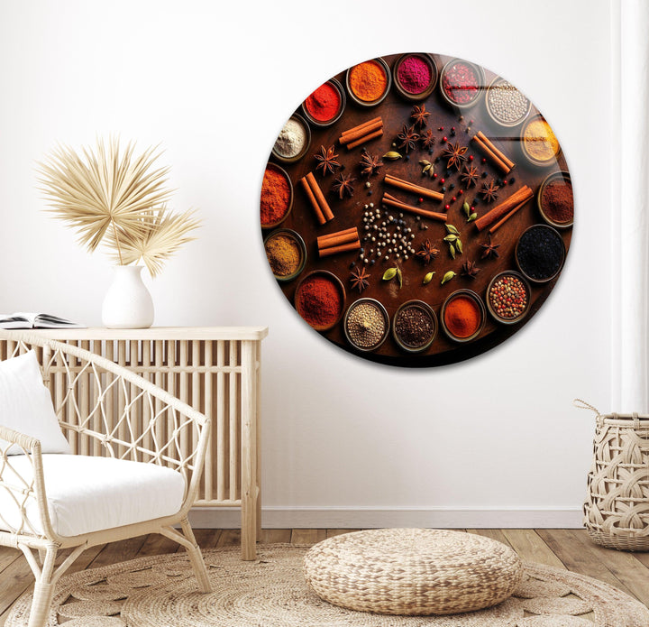 Red Spices Glass Wall Art, glass photo prints, glass picture prints