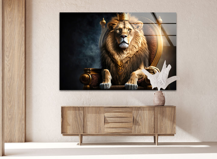 Lion King Glass Wall Art Glass Printing Wall Art, Print photos on glass