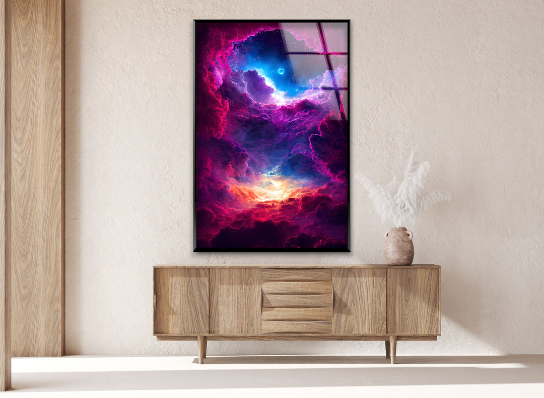 Surreal And Colorful Nebula Glass Wall Art Glass Printing Wall Art, Print photos on glass