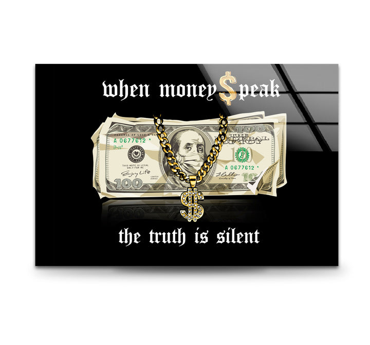 a money bill with a chain attached to it