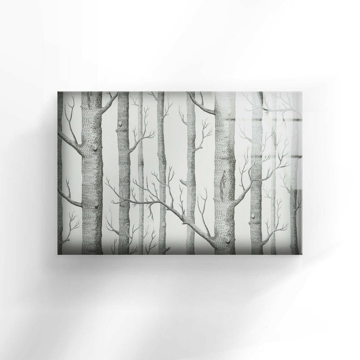 Black and White Trees Glass Wall Art glass photo prints, glass picture prints