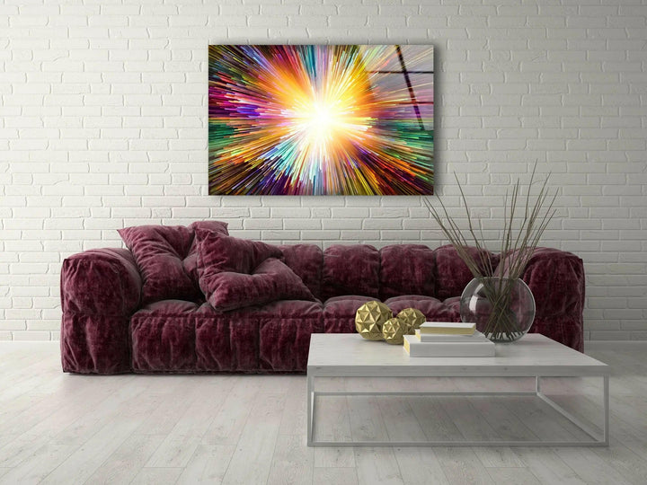 Colorful Modern Abstract Tempered Glass Wall Art - MyPhotoStation