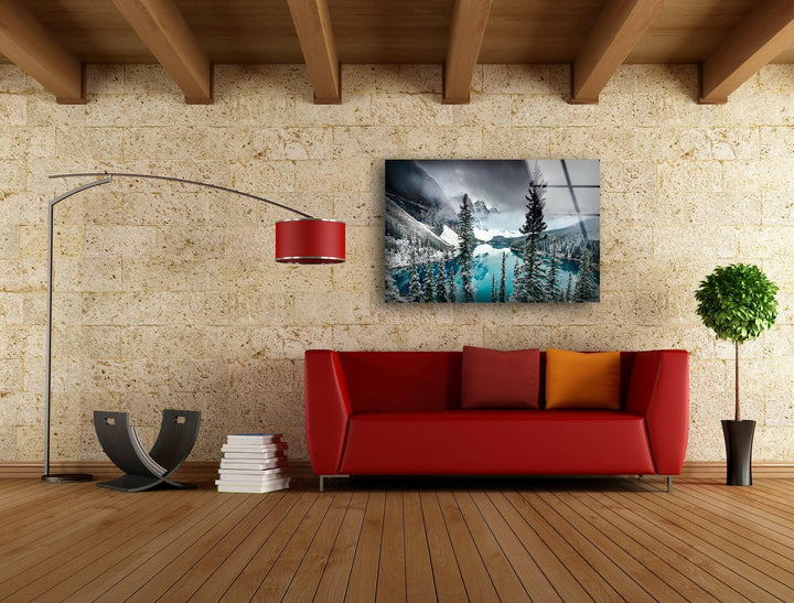 Moraine Lake Glass Wall Art