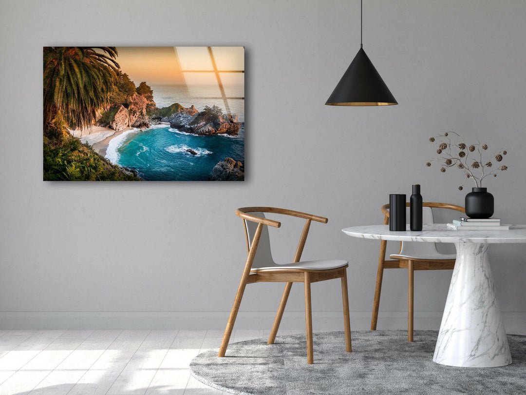 McWay Falls Glass Wall Art glass image printing, glass prints from photos