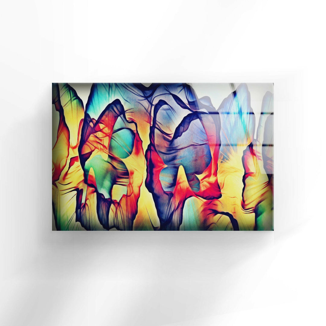 Colorful Abstract Vivid Glass Wall Art stained glass wall art, stained glass wall decor
