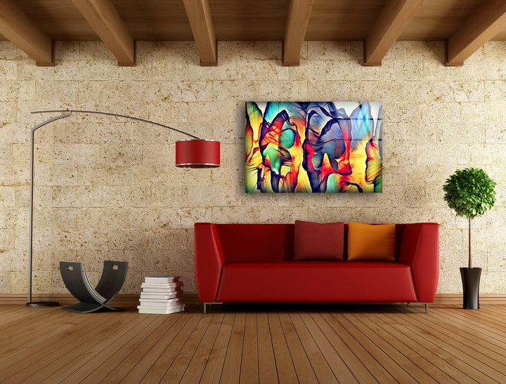 Colorful Abstract Vivid Glass Wall Art glass photo prints, glass picture prints
