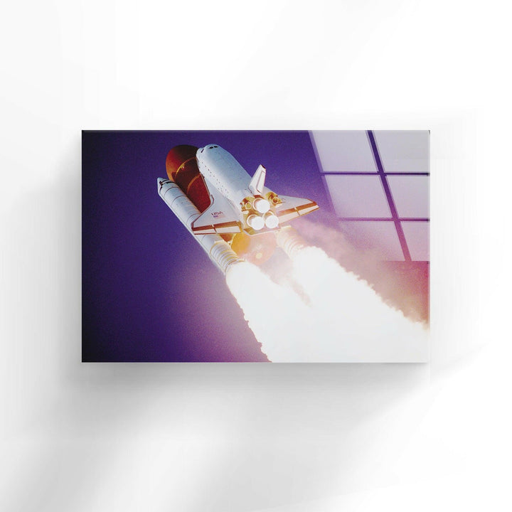 Space Shuttle Glass Wall Art, stained glass wall art, stained glass wall decor