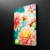 Vivid Flowers Tempered Glass Wall Art