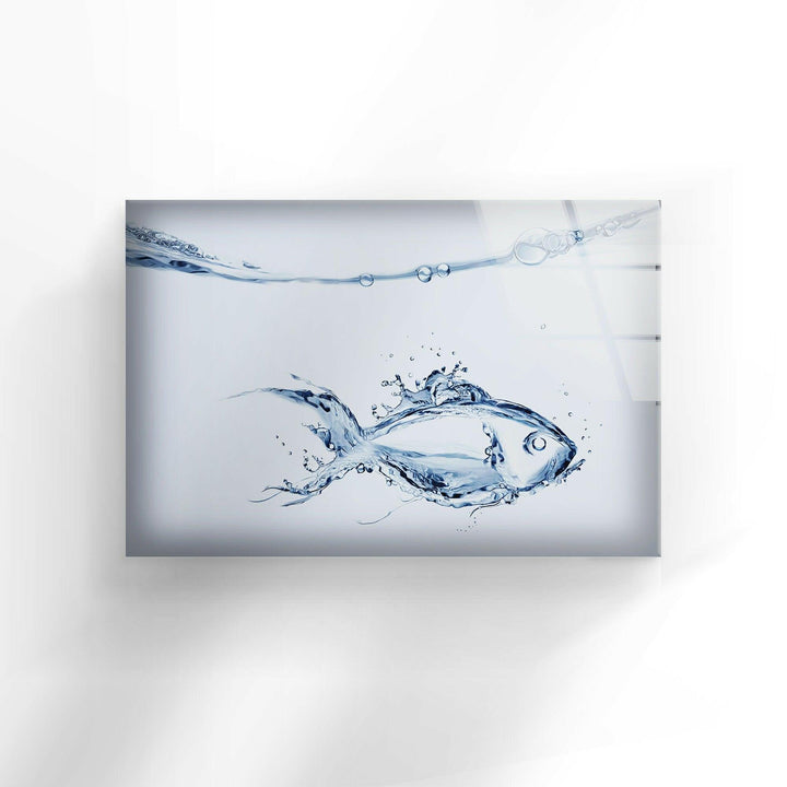 Fish Made of Water Glass Wall Art art glass wall art, glass wall art pictures