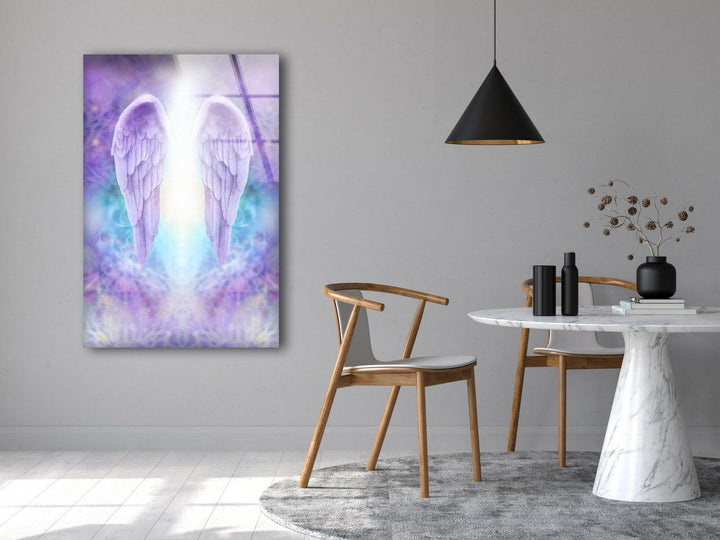 Purple Angel Wings Cool Abstract Art & Glass Wall Decor