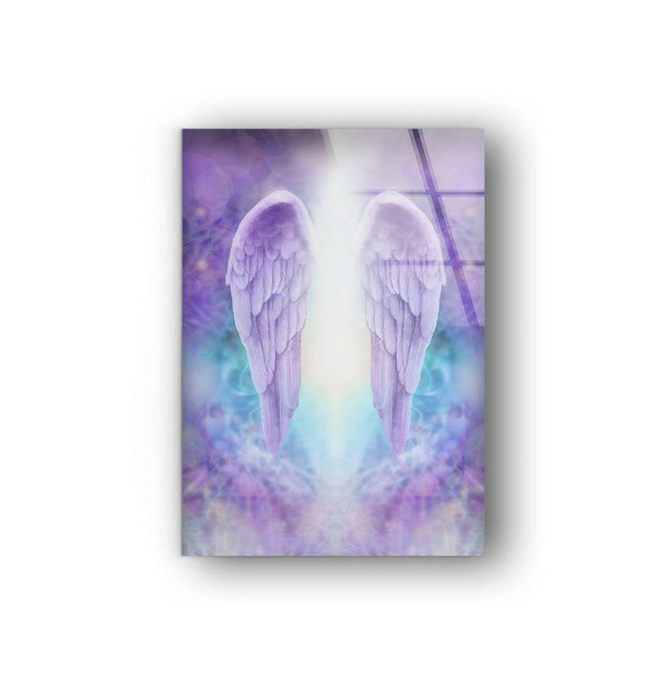 Purple Angel Wings Cool Wall Art & Stained Glass Panels 