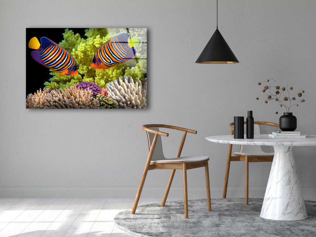 Polyp Butterflyfish Glass Wall Art glass image printing, glass prints from photos