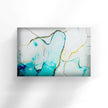 Blue Marble Abstract Tempered Glass Wall Art