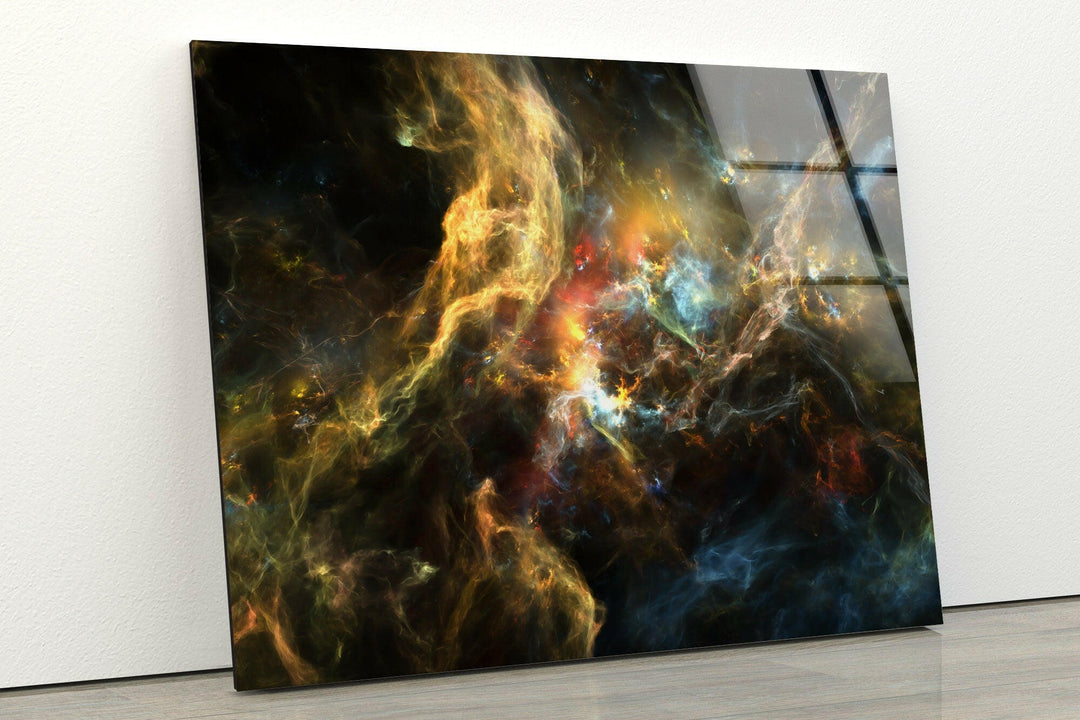 Dark Fractal Art Tempered Glass Wall Art - MyPhotoStation