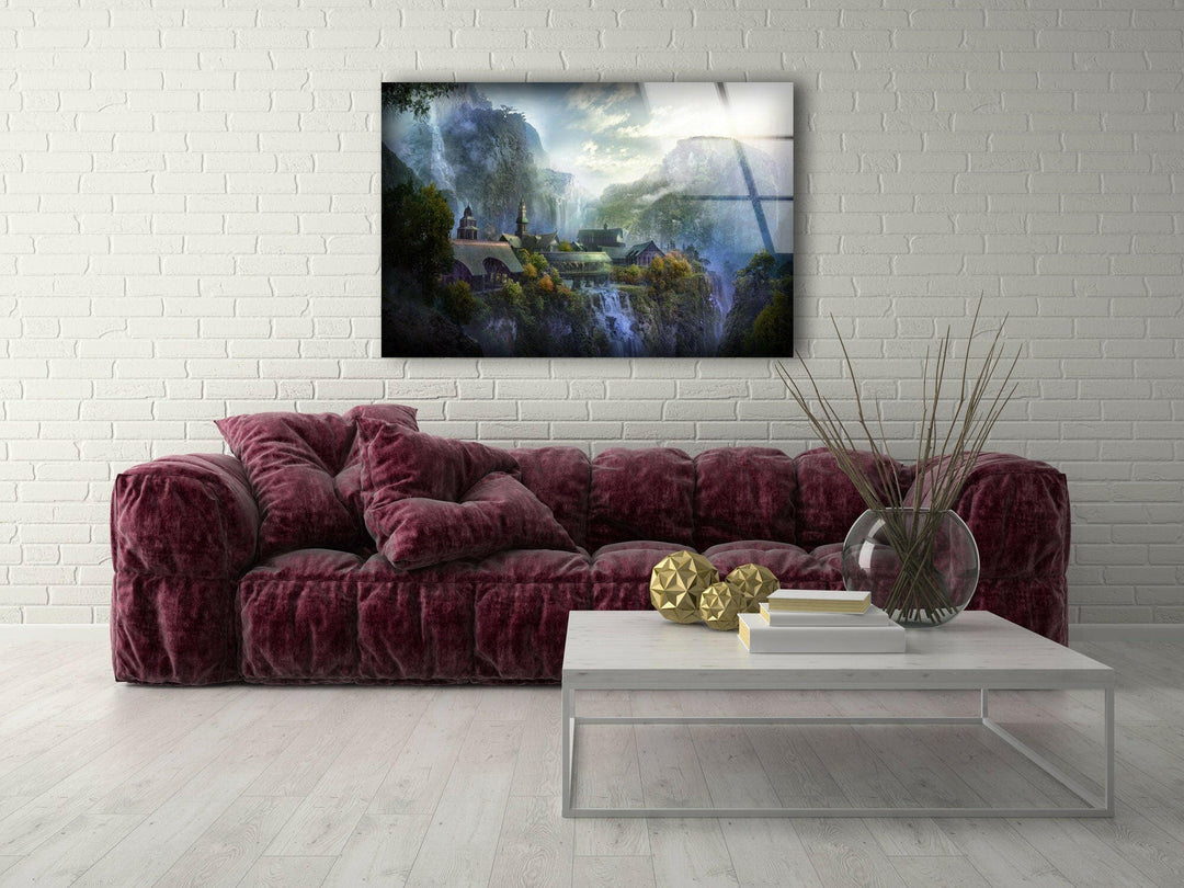 Lord Of The Rings Landscape Glass Wall Art Glass Printing Wall Art, Print photos on glass