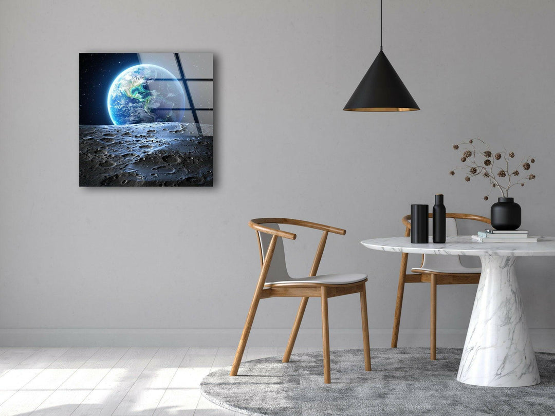 Earth From Space Glass Wall Art glass photo prints, glass picture prints