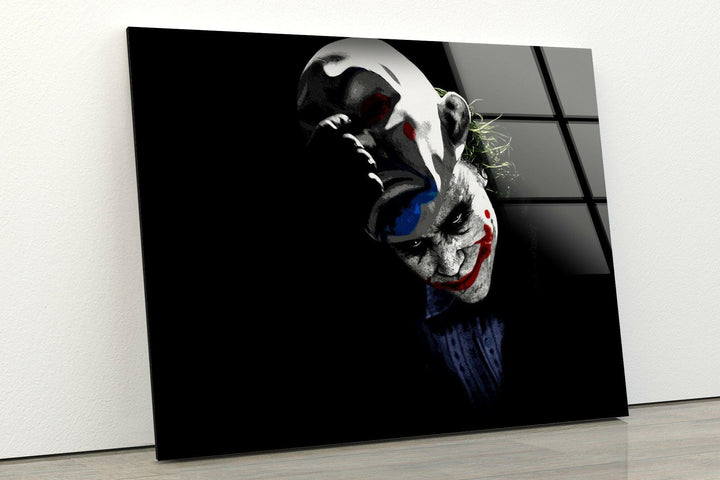 Dark Knight Joker Glass Wall Art photo print on glass, prints on glass wall art
