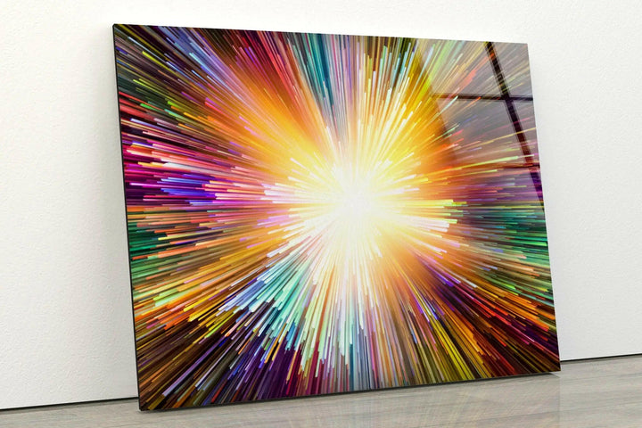 Colorful Modern Abstract Tempered Glass Wall Art - MyPhotoStation