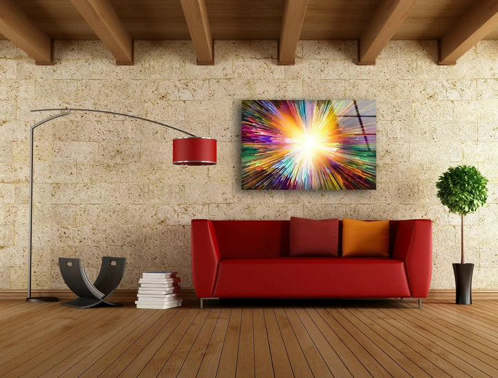 Colorful Modern Abstract Tempered Glass Wall Art - MyPhotoStation