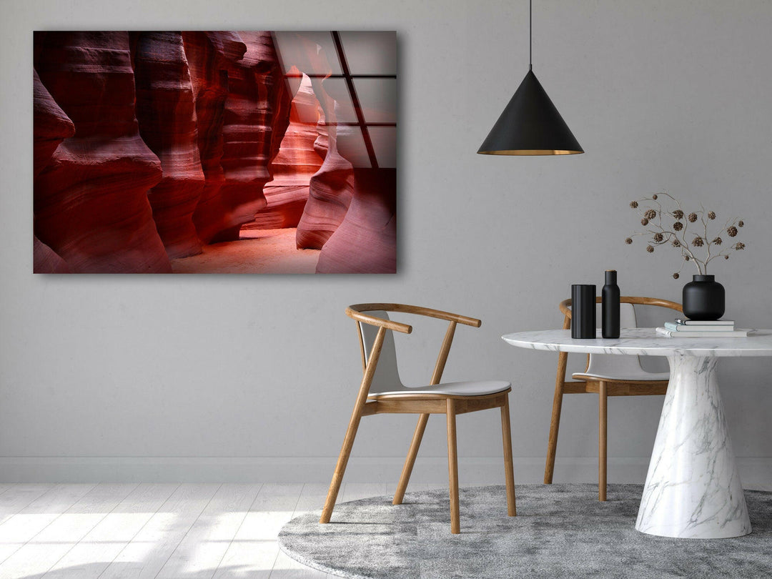 Antelope Canyon Glass Wall Art picture on glass wall art, photos printed on glass