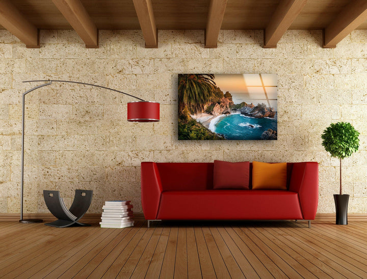 McWay Falls Glass Wall Art art glass wall art, glass wall art pictures