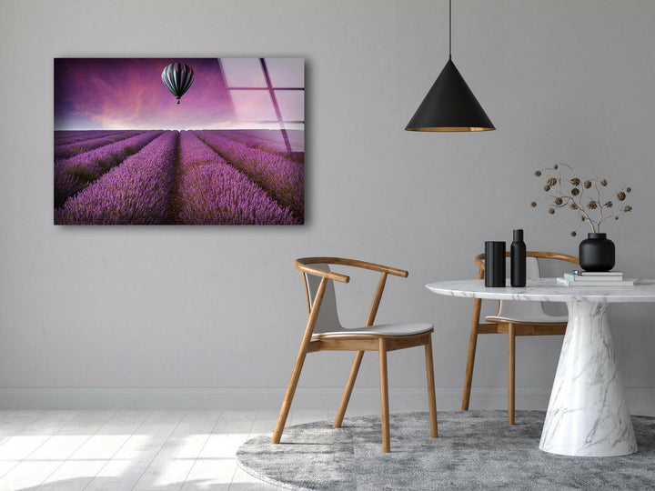 Hot Air Balloon Glass Wall Art custom glass photo prints, large glass prints